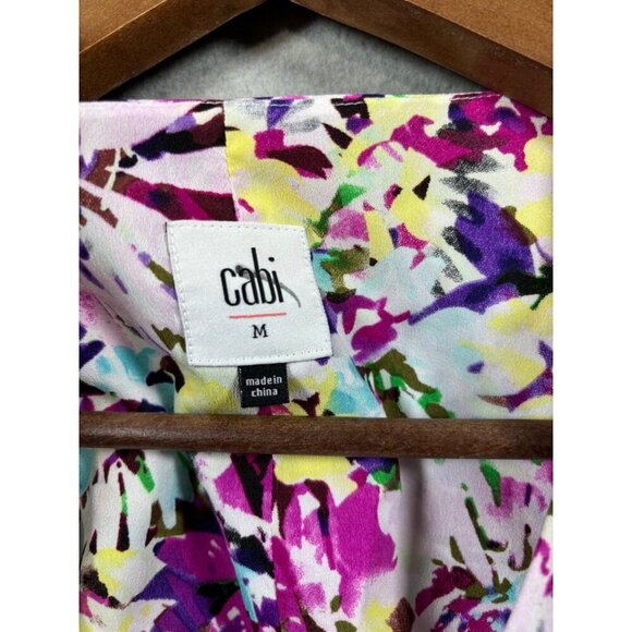 Cabi‎ Women's Eden Floral Wrap Sleeveless Blouse M Multicolor Summer - Picture 3 of 6
